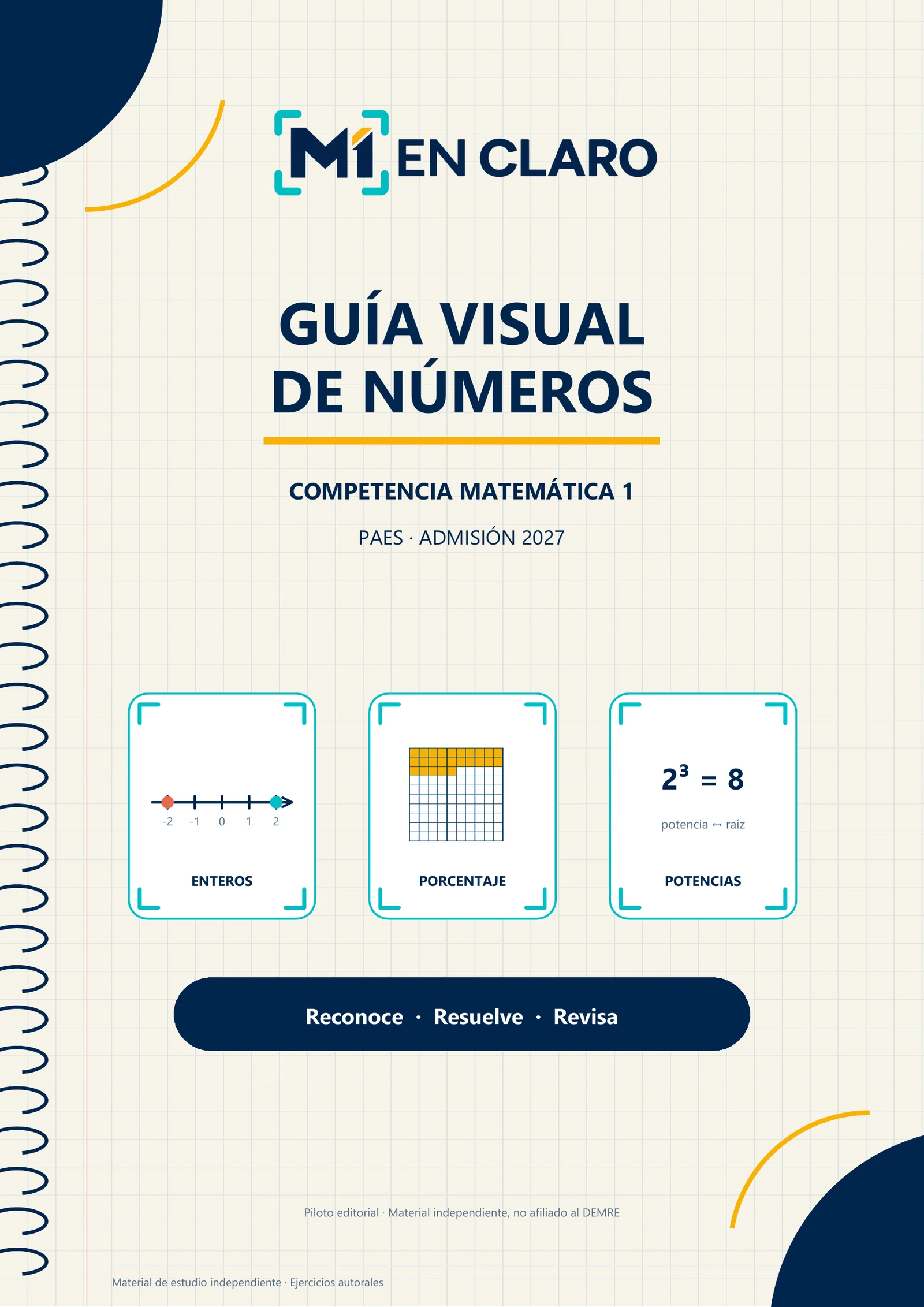 Portada de la Guía Visual de Números